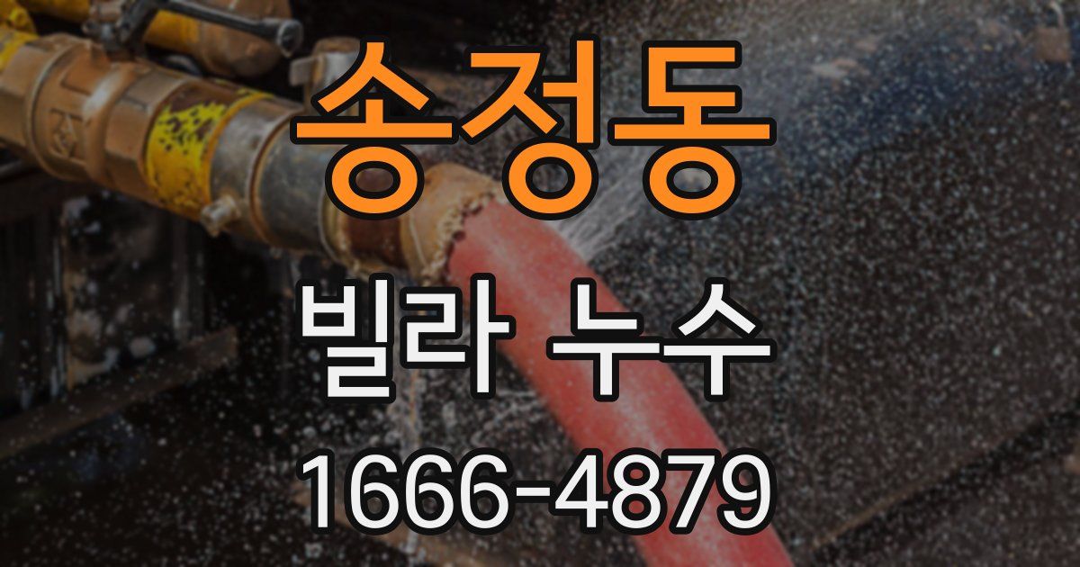 송정동 빌라 누수