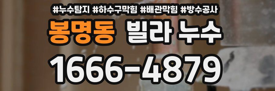 봉명동 빌라 누수