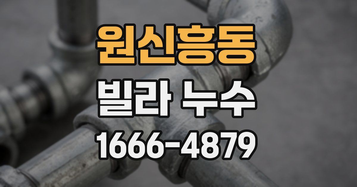 원신흥동 빌라 누수