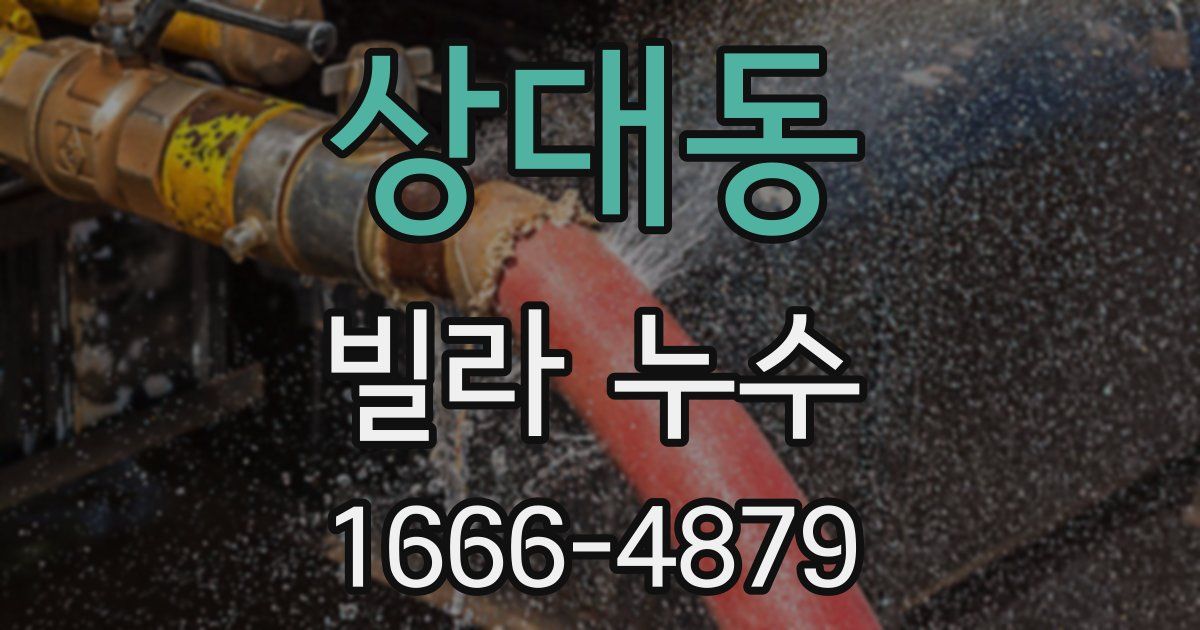 상대동 빌라 누수
