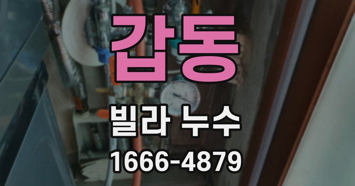 갑동 빌라 누수