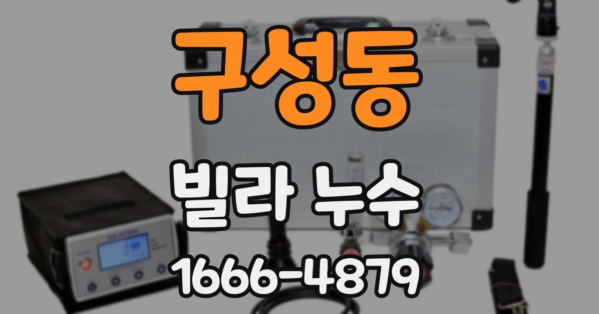 구성동 빌라 누수