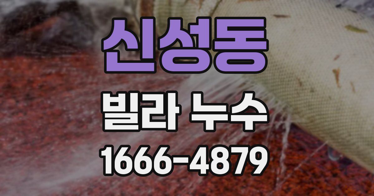 신성동 빌라 누수