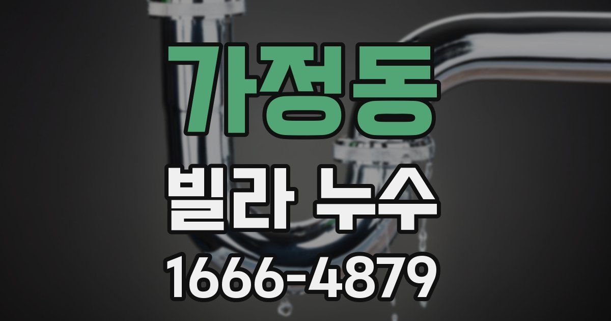 가정동 빌라 누수
