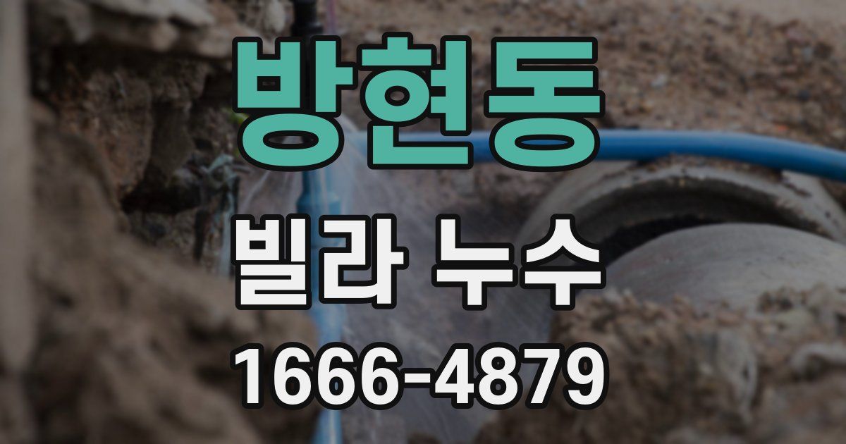 방현동 빌라 누수