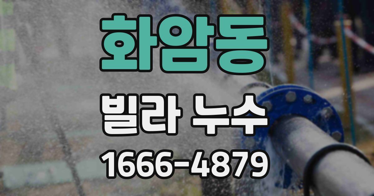 화암동 빌라 누수