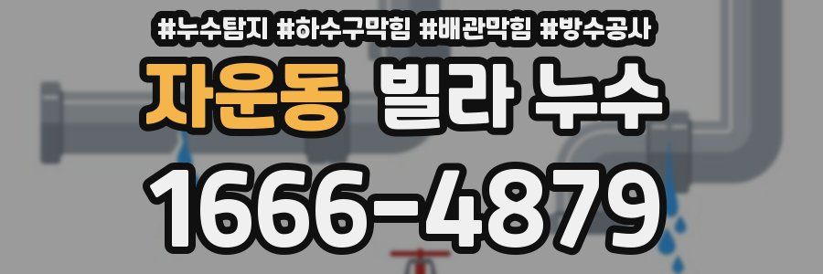 자운동 빌라 누수