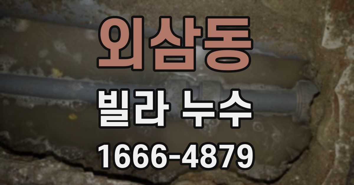 외삼동 빌라 누수