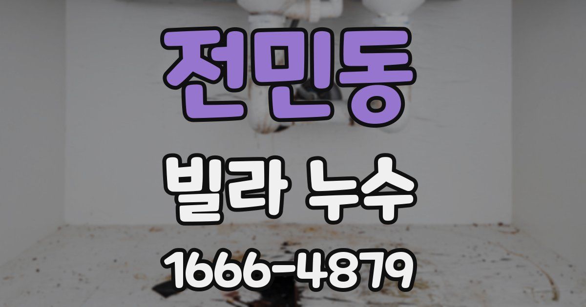 전민동 빌라 누수