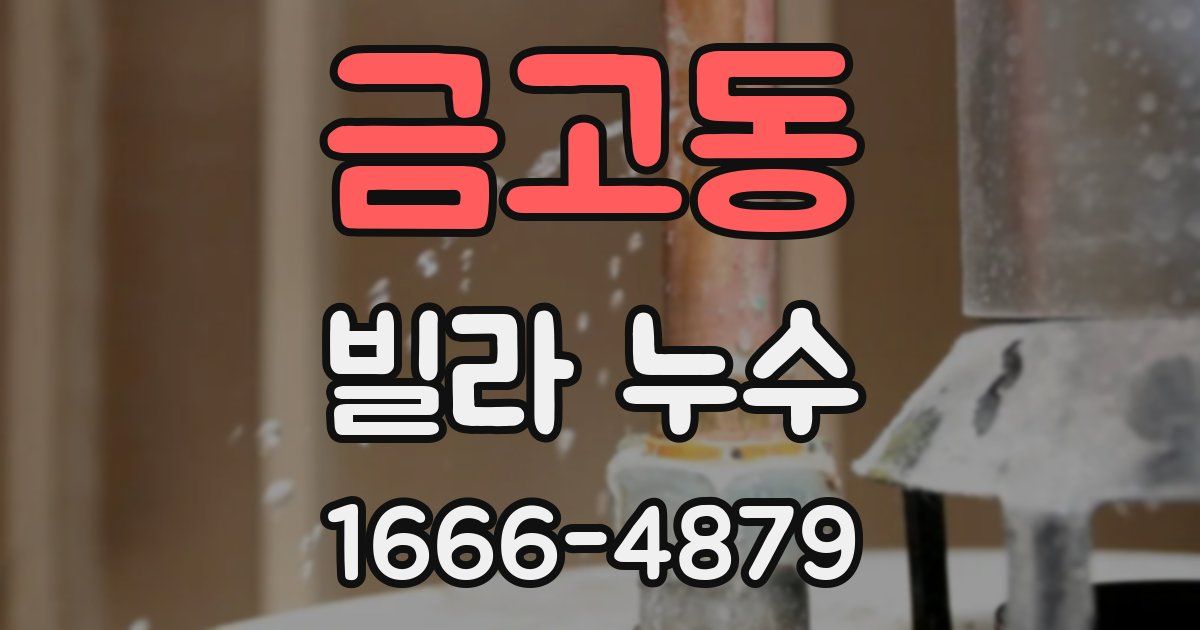 금고동 빌라 누수