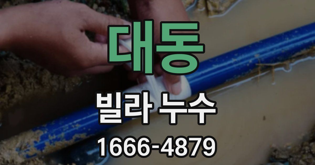 대동 빌라 누수