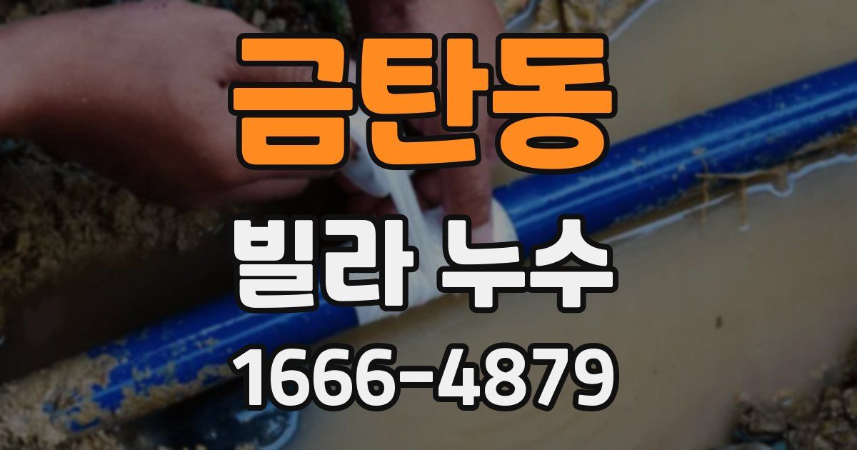 금탄동 빌라 누수