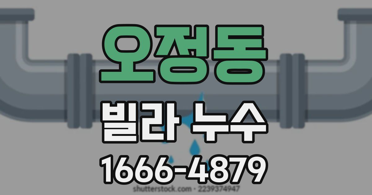 오정동 빌라 누수