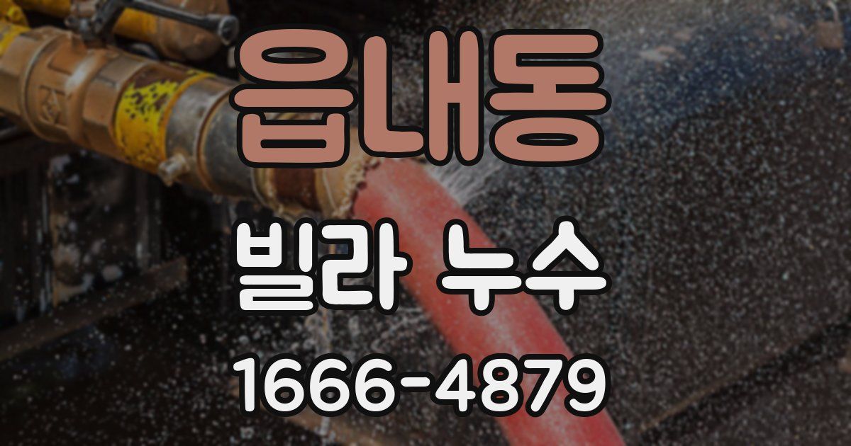 읍내동 빌라 누수