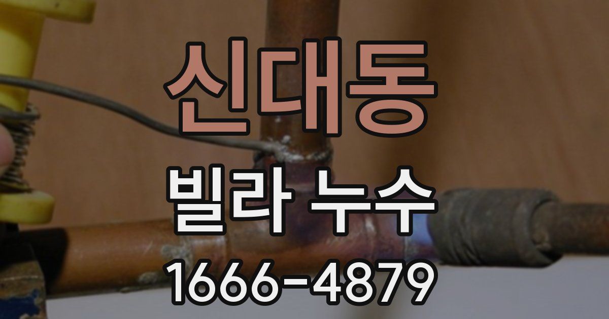 신대동 빌라 누수