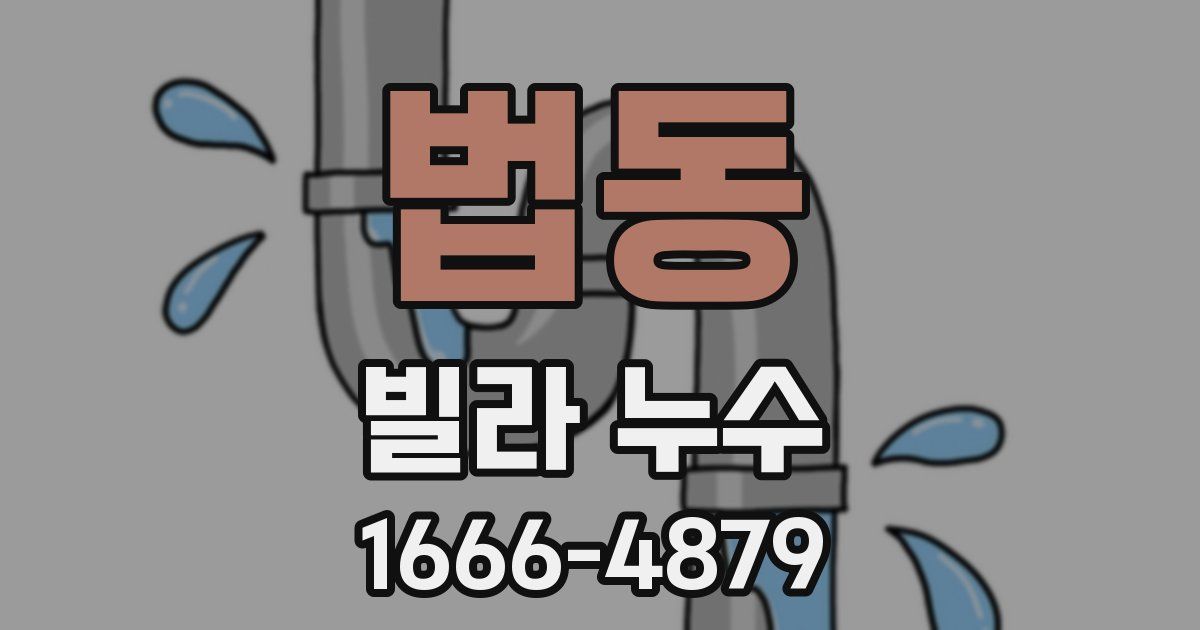 법동 빌라 누수