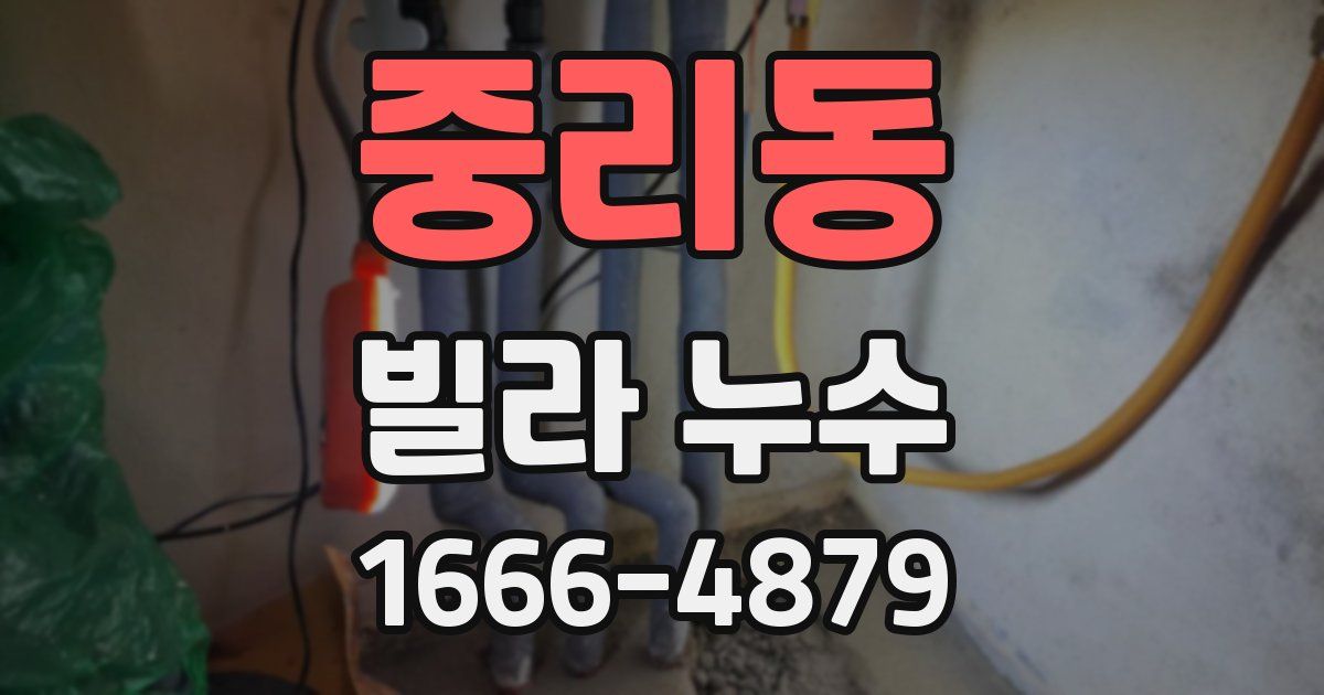 중리동 빌라 누수