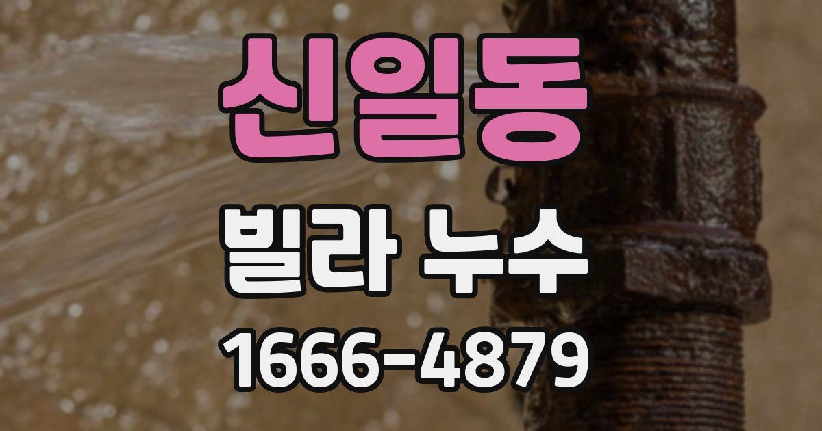 신일동 빌라 누수