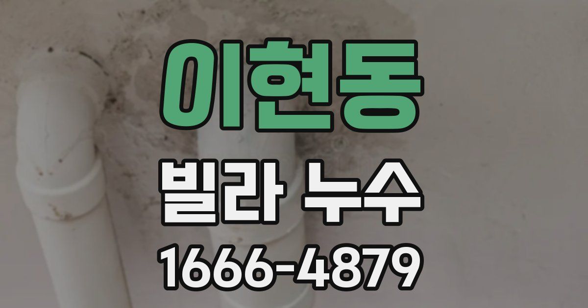 이현동 빌라 누수