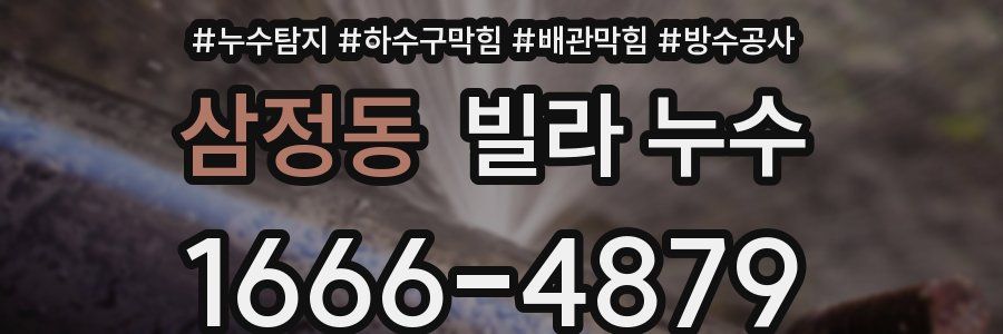 삼정동 빌라 누수