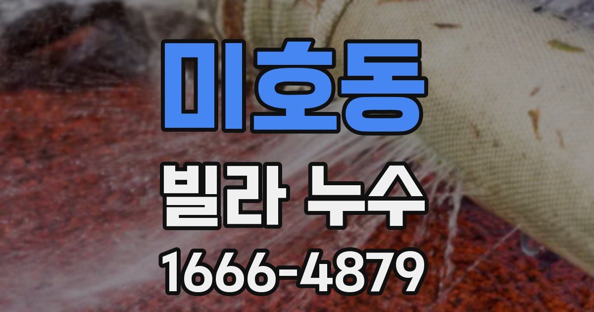 미호동 빌라 누수