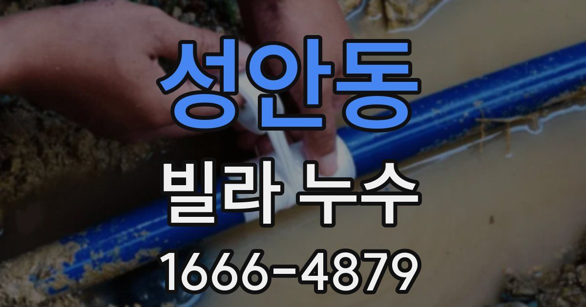 성안동 빌라 누수