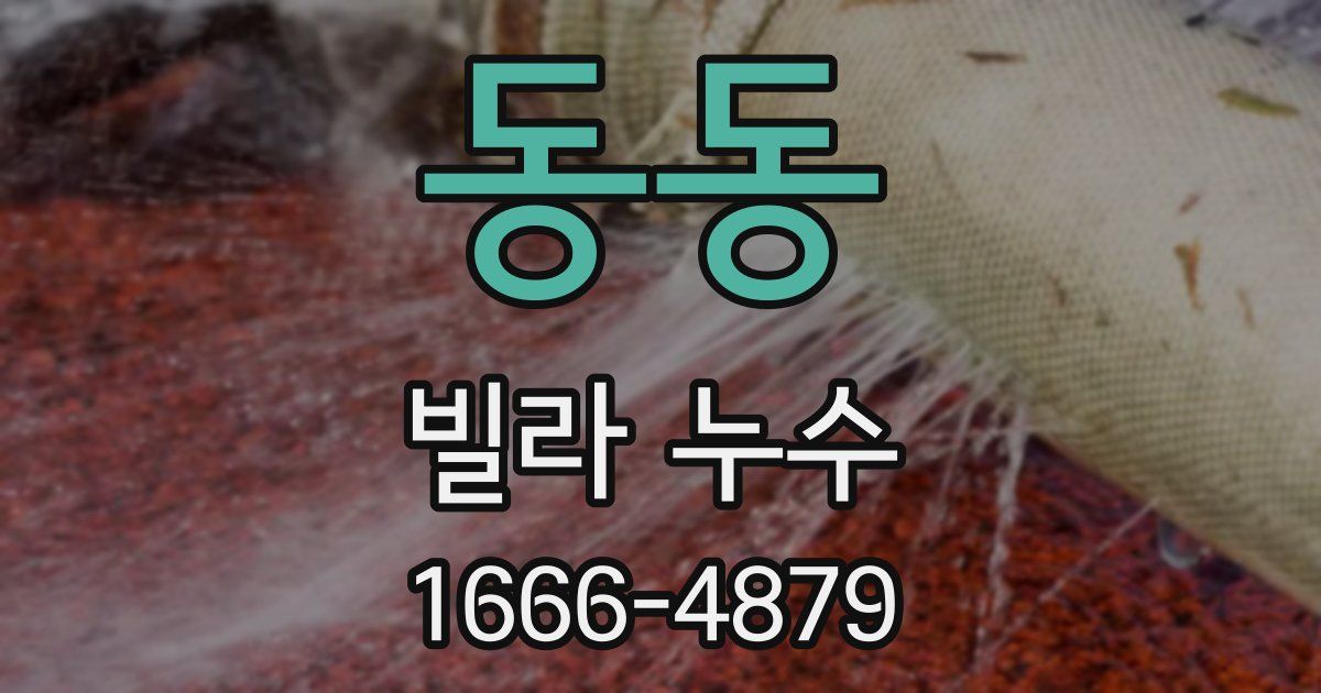 동동 빌라 누수