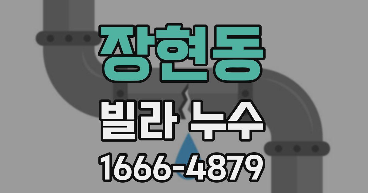 장현동 빌라 누수