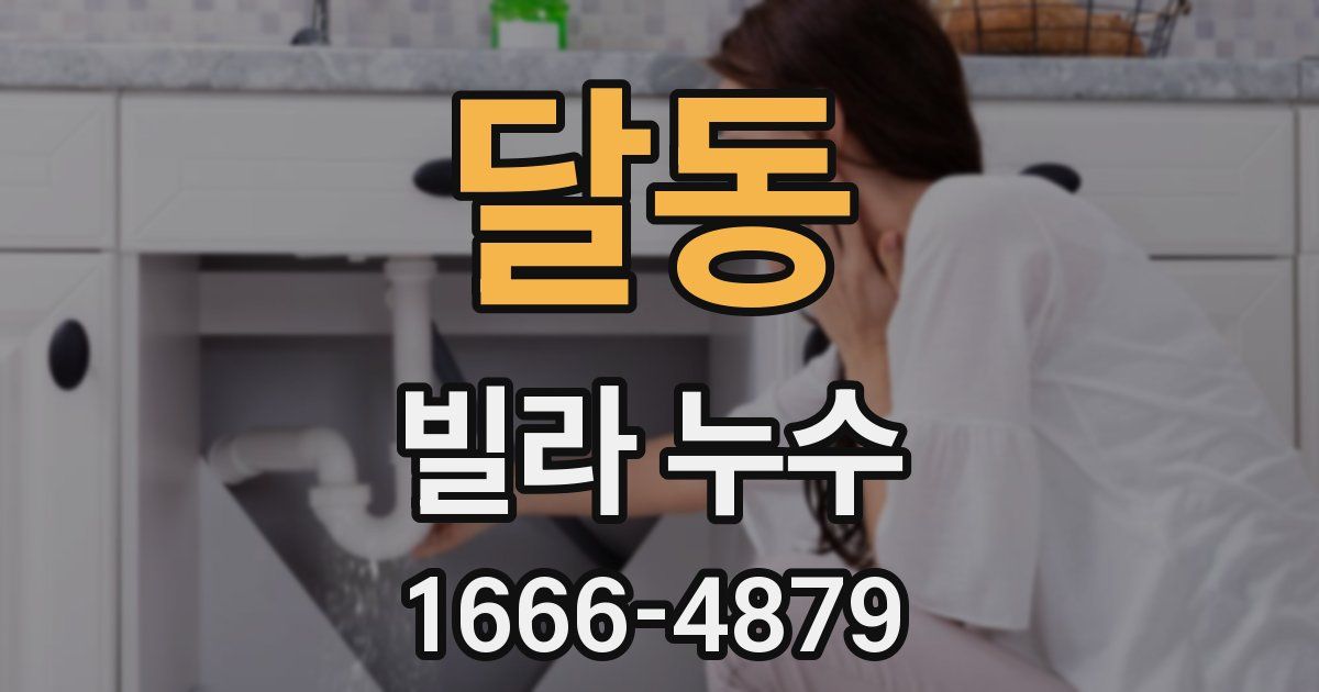 달동 빌라 누수