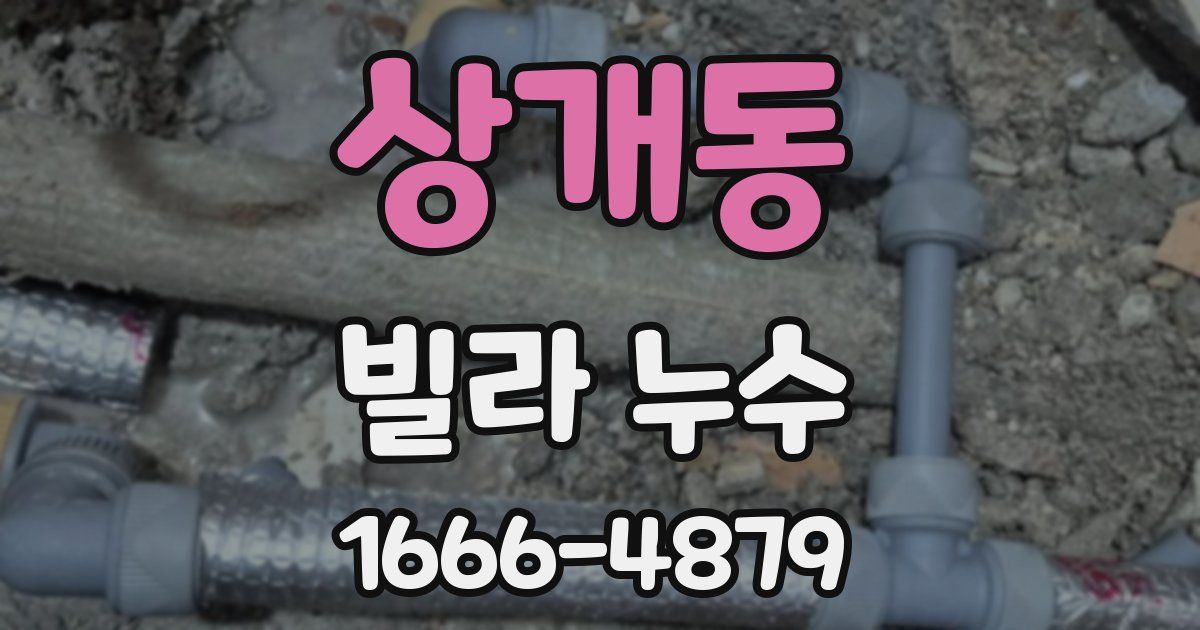 상개동 빌라 누수