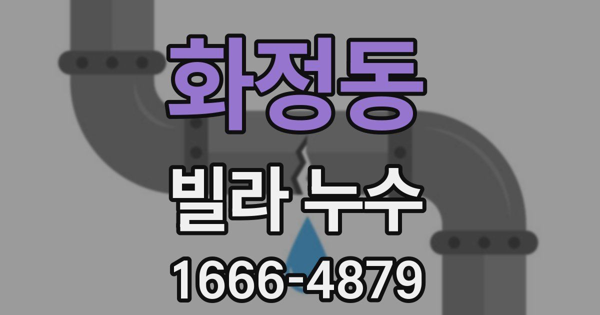 화정동 빌라 누수