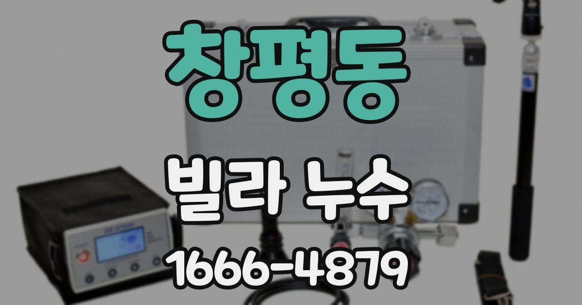 창평동 빌라 누수