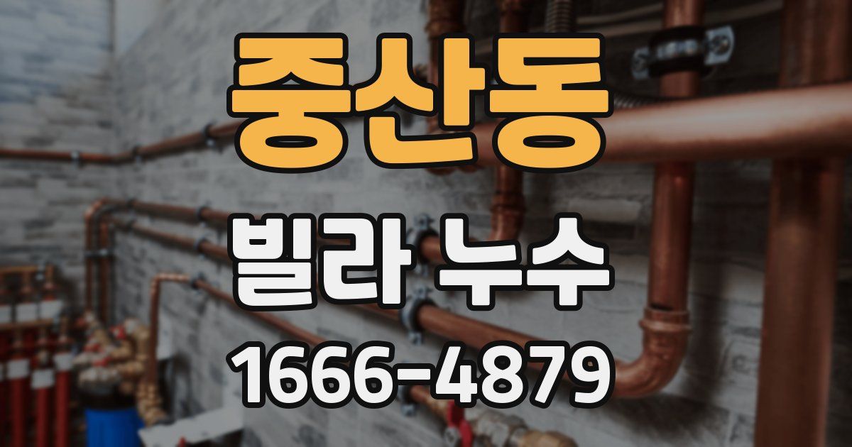 중산동 빌라 누수