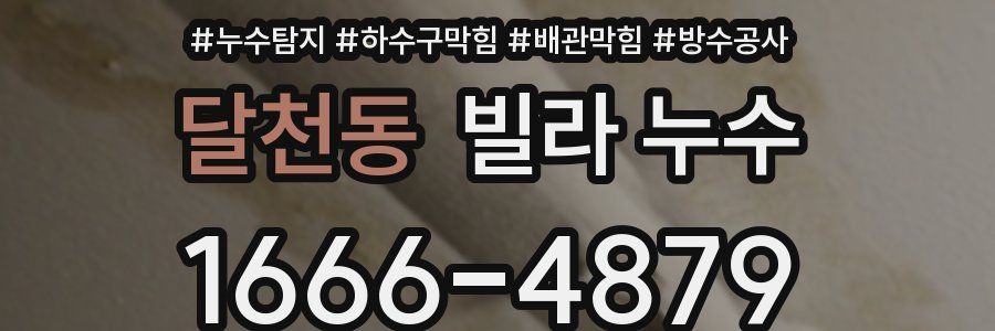 달천동 빌라 누수