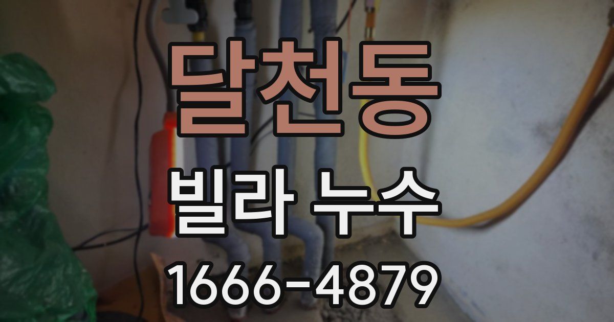 달천동 빌라 누수