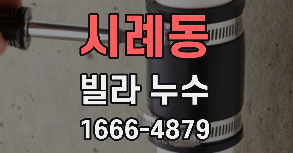 시례동 빌라 누수