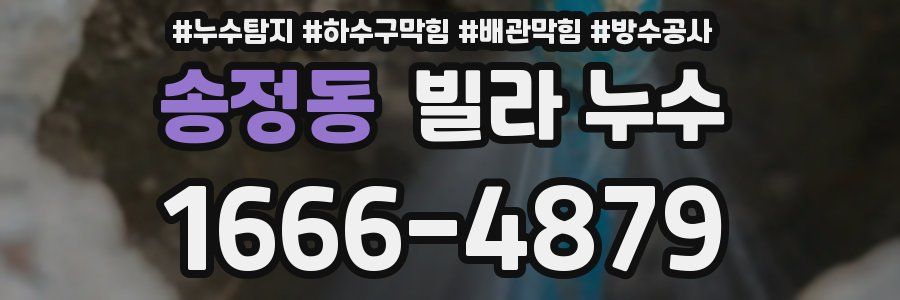 송정동 빌라 누수