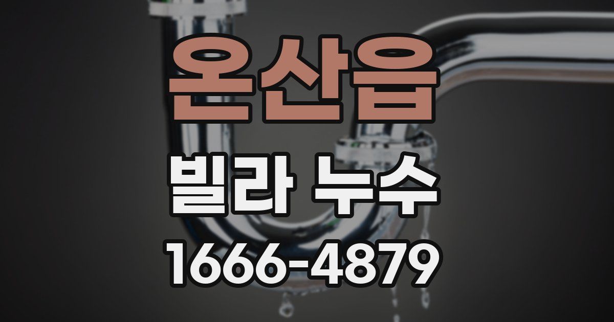 온산읍 빌라 누수