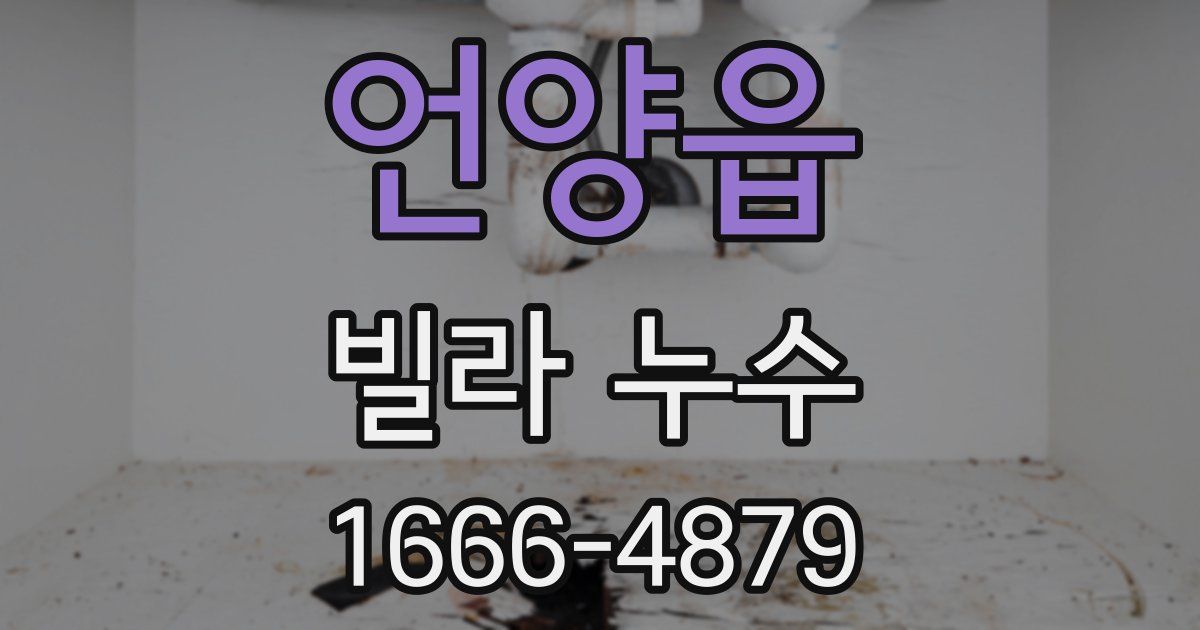언양읍 빌라 누수