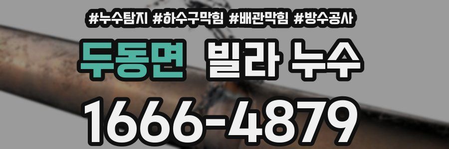 두동면 빌라 누수