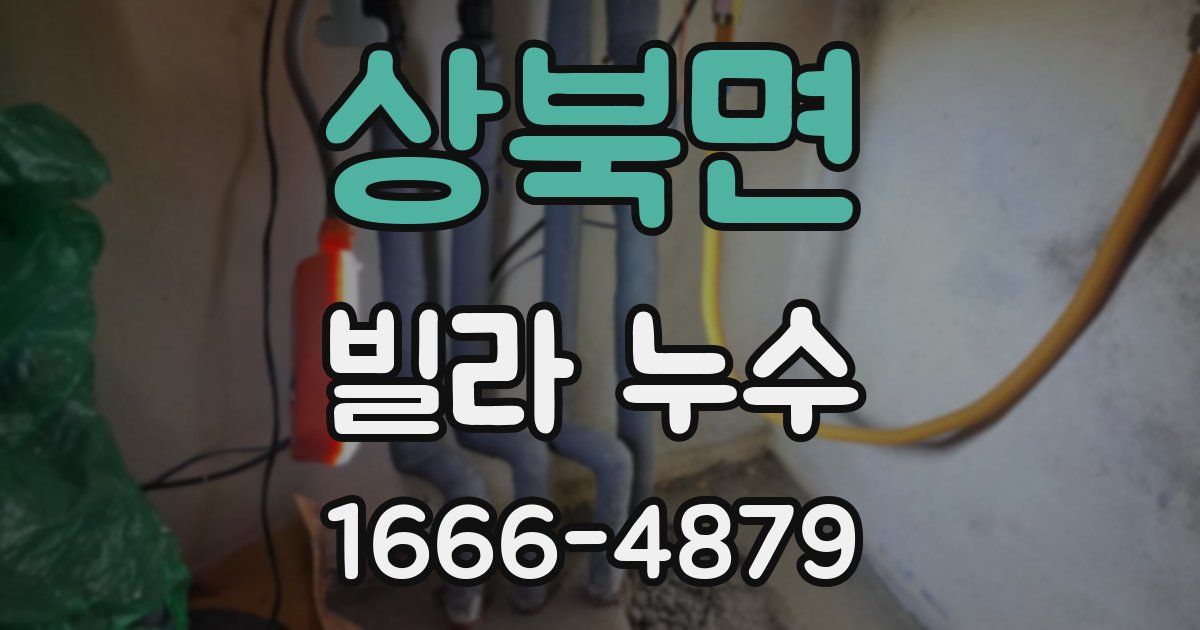 상북면 빌라 누수