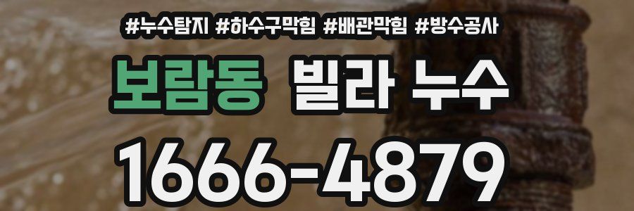 보람동 빌라 누수