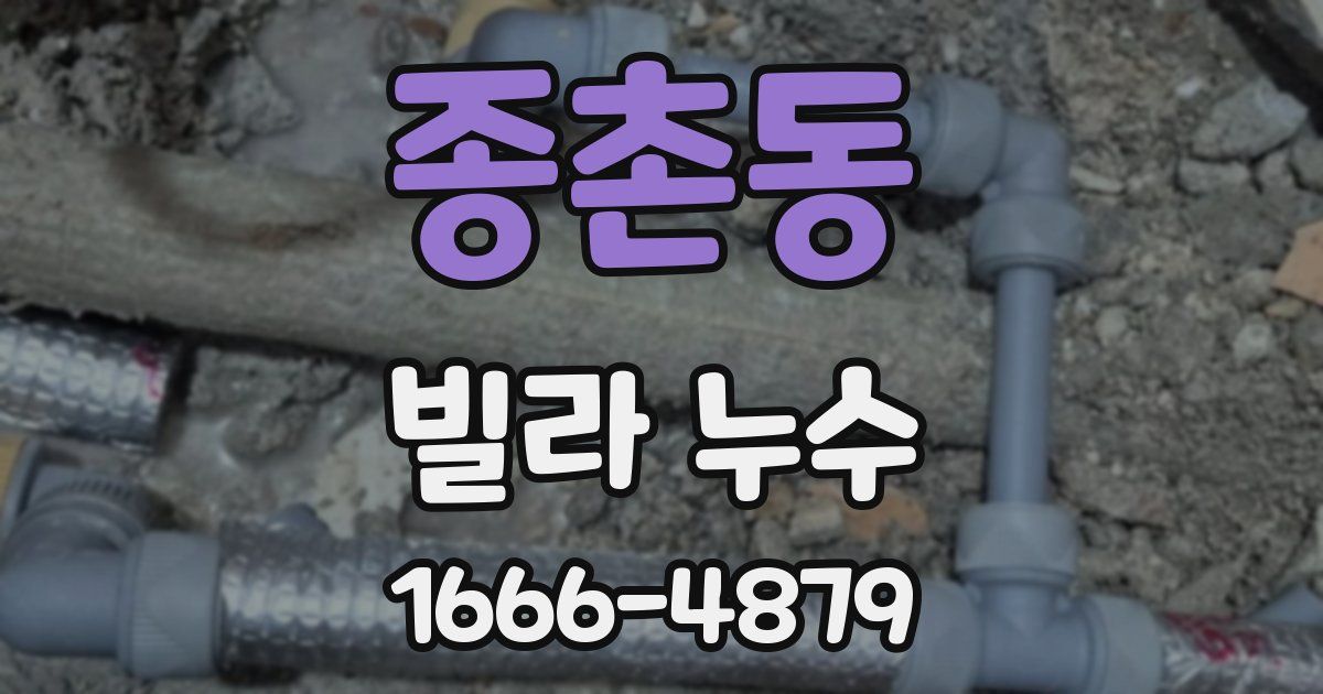 종촌동 빌라 누수