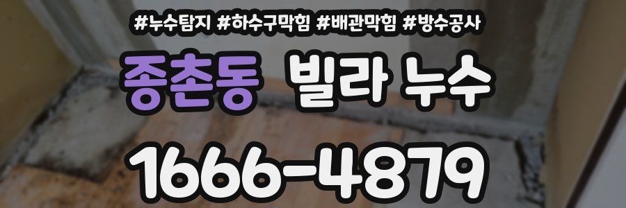종촌동 빌라 누수