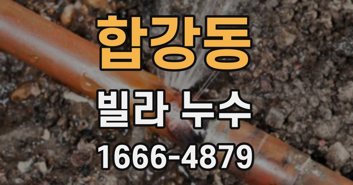 합강동 빌라 누수