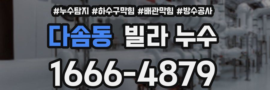 다솜동 빌라 누수