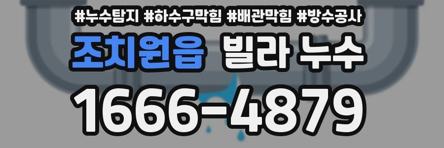 조치원읍 빌라 누수