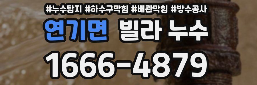 연기면 빌라 누수