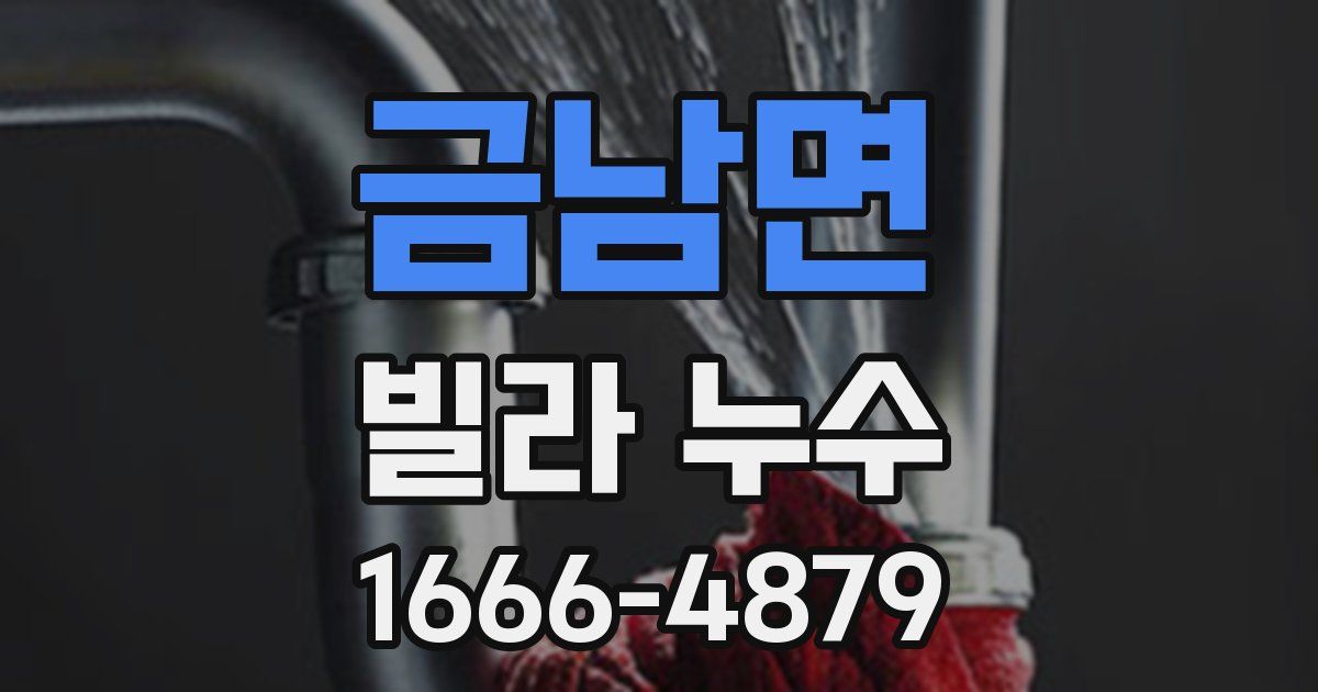 금남면 빌라 누수