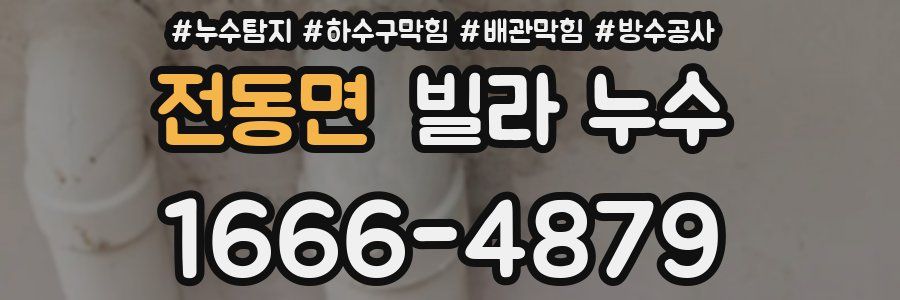 전동면 빌라 누수